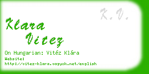 klara vitez business card